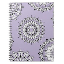 Lilac Mandalas 1 Bloc de notas espiral