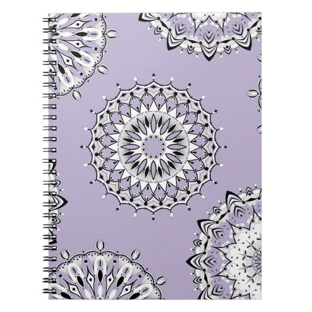 Cuaderno Lilac Mandalas 1 Bloc de notas espiral (Frente)