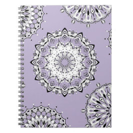 Cuaderno Lilac Mandalas 3 bloc de notas en espiral