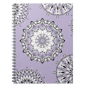 Cuaderno Lilac Mandalas 3 bloc de notas en espiral