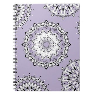 Cuaderno Lilac Mandalas 3 bloc de notas en espiral