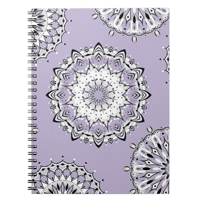 Cuaderno Lilac Mandalas 3 bloc de notas en espiral (Frente)