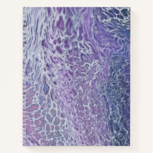 Cuaderno Lilac Pouring Acrílico Resumen de Arte Fluido