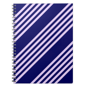 Cuaderno Lilac purple and navy blue five stripes pattern