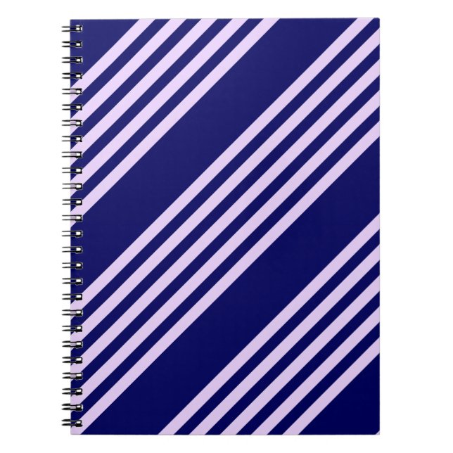 Cuaderno Lilac purple and navy blue five stripes pattern (Frente)