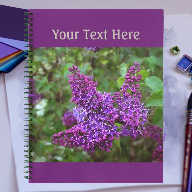 Cuaderno Lilacos morados en un día de primavera personaliza (Subido por el creador)