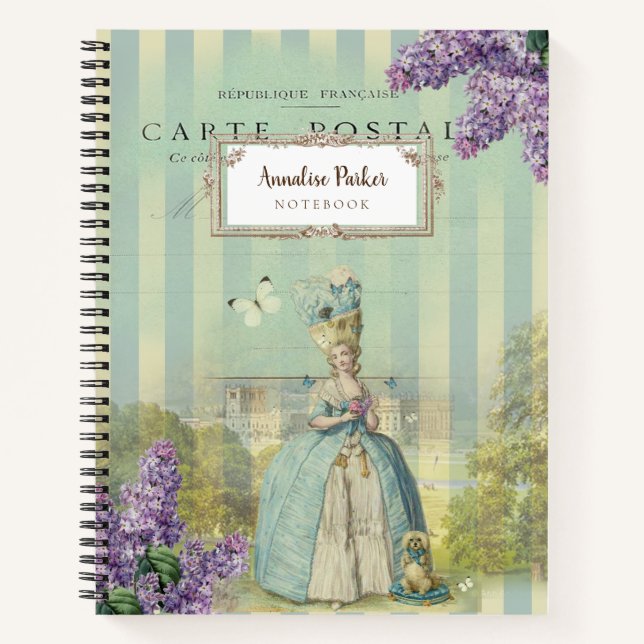 Cuaderno Lilas au printemps de inspiración francesa Persona (Anverso)