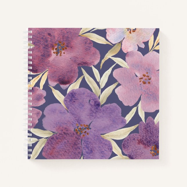 Cuaderno Lilas en acuarela  (Anverso)