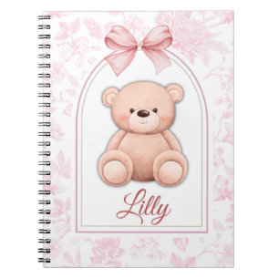 Cuaderno Lilly   Diseño de guardería de osito rosado person