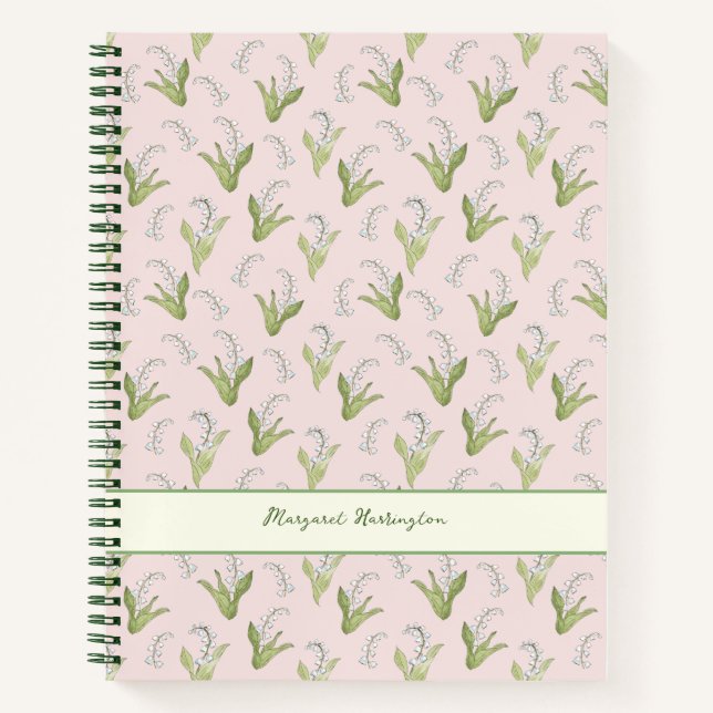 Cuaderno Lily de mano del Valle Elegante Rubor Rosa (Anverso)