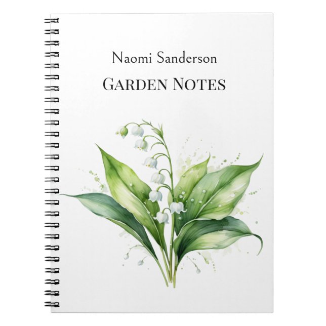 Cuaderno Lily de Valle Aguarola Jardín Amante's (Frente)