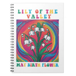 Cuaderno Lily del Mes de Nacimiento del Valle Flor colorida