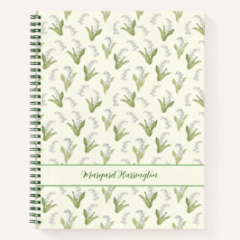Cuaderno Lily del Valle de la Flor de Cumpleaños