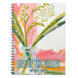 Cuaderno Lily del Valle May Birth Month Flower Gardener