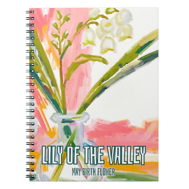 Cuaderno Lily del Valle May Birth Month Flower Gardener (Frente)