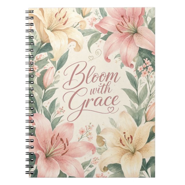 Cuaderno Lily : Florecer con Gracia (Frente)