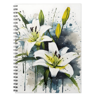 Cuaderno Lily - Flores de acuarela