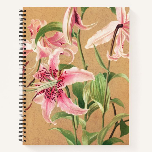 Cuaderno Lily Flower Print Bullet Journal Large Year Blank (Anverso)