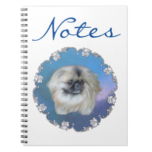 Cuaderno Lily pequinés sobre azul