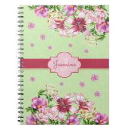 Cuaderno Lily y Peony Floral Mint