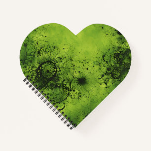 Cuaderno Lima Verde Grunge con Acentos Negros