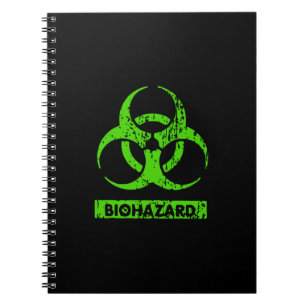 Cuaderno Lima Verde Neón Gráficos de Productos Químicos de 