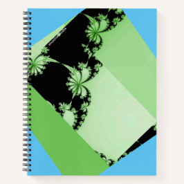 Cuaderno Lime de jardín fractal y laguna