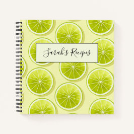 Cuaderno Lime Slices en amarillo claro