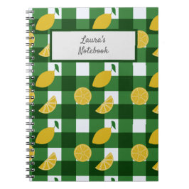 Cuaderno Limón y gingham verde