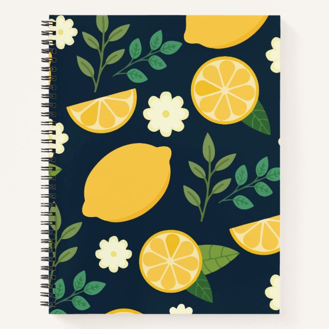 Cuaderno Limón y hojas minimalista (Anverso)