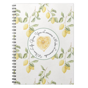 Cuaderno Limonada de limones amarillos fruta