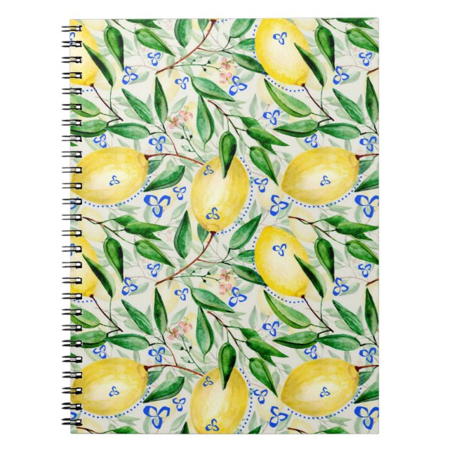 Cuaderno Limones de acuarela fruta (Frente)