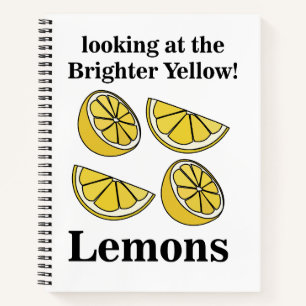 Cuaderno Limones Fruta Mirando Los Limones Amarillos Más Br