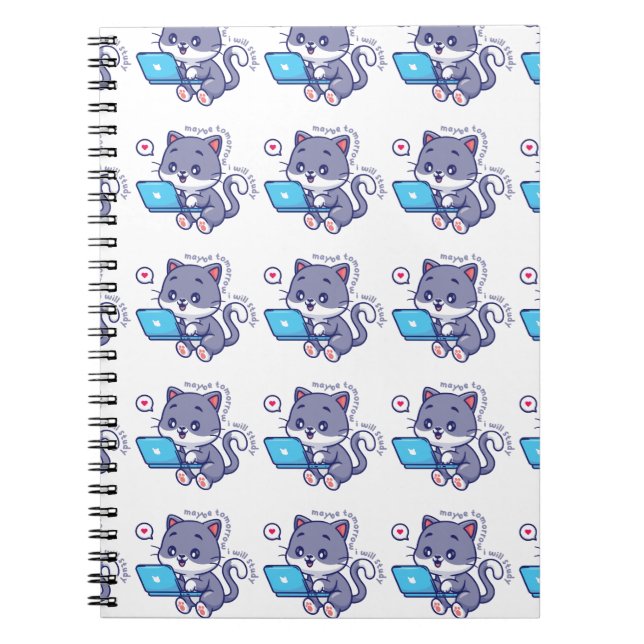 Cuaderno linda estudiante perezosa - tal vez mañana estudia (Frente)