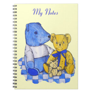 Cuaderno linda foto de oso de peluche