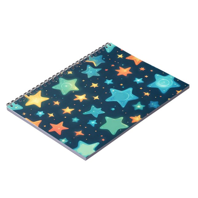 Cuaderno Lindas estrellas brillantes en azul (Lado Izquierdo)