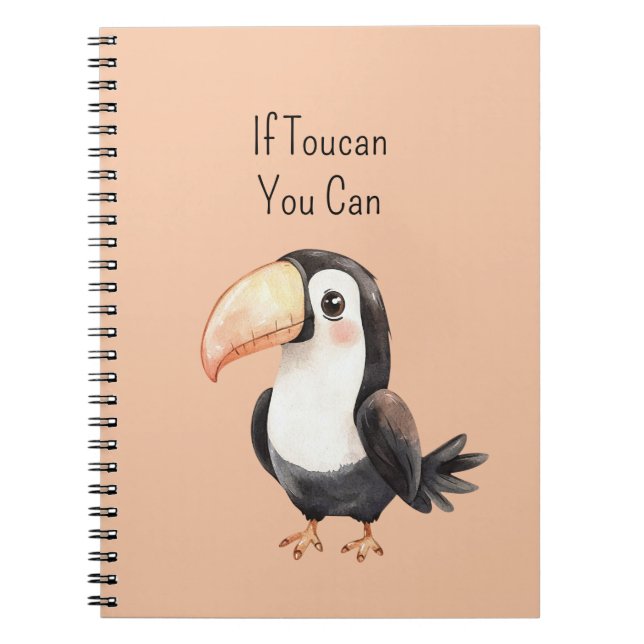 Cuaderno Lindo animal de ave tucán (Frente)