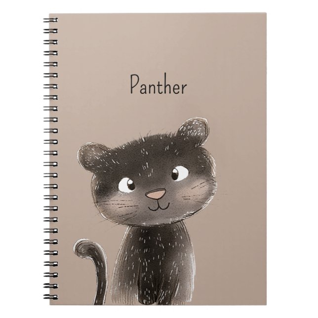 Cuaderno Lindo Animal Pantera Dulce (Frente)