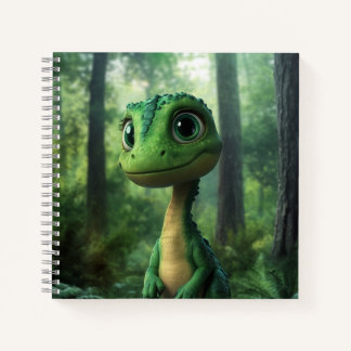 Cuaderno lindo bloc de notas en espiral de dinosaurio