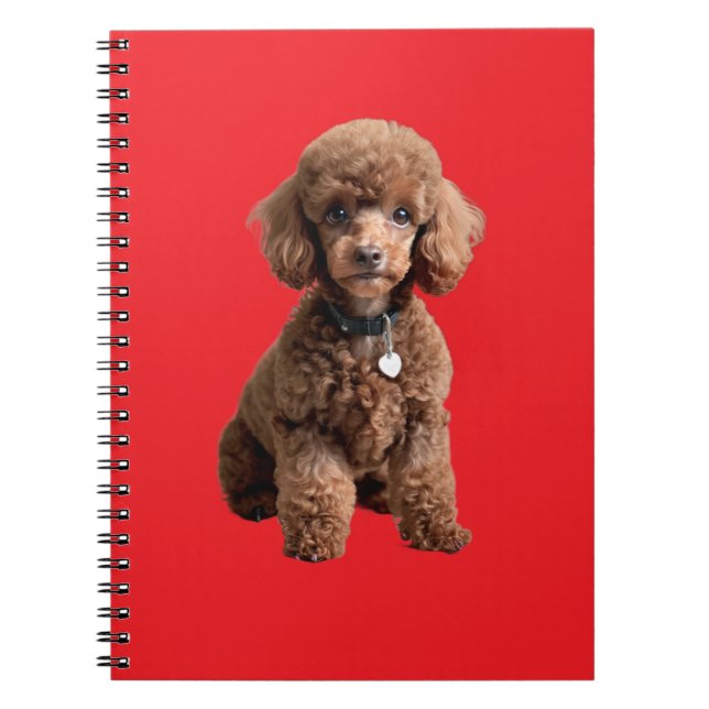 Cuaderno Lindo Caniche en Taza de Té (Frente)