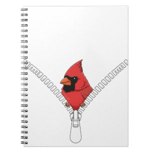 Cuaderno Lindo cardenal rojo asomándose