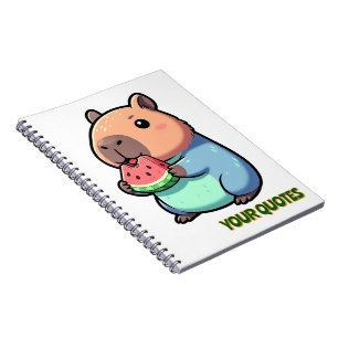 Cuaderno Lindo carpincho comiendo sandía