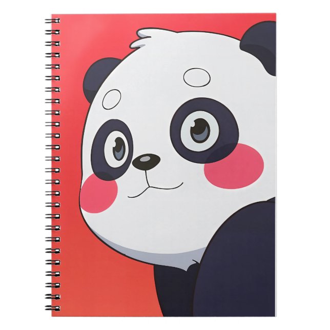 Cuaderno lindo de panda para niños (Frente)