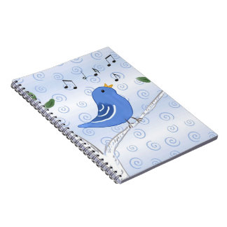 Cuaderno lindo del Bluebird del canto