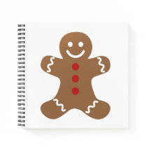 Cuaderno lindo del cuadrado del hombre de pan de