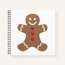 Cuaderno lindo del cuadrado del hombre de pan de