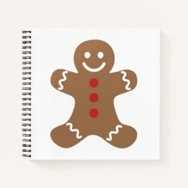 Cuaderno lindo del cuadrado del hombre de pan de