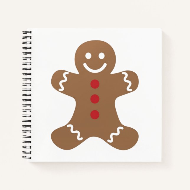 Cuaderno lindo del cuadrado del hombre de pan de (Anverso)