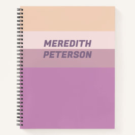 Cuaderno Lindo Lavanda Púrpura Pastel Personalizado con Ray