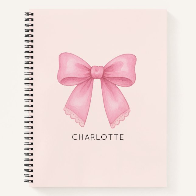 Cuaderno Lindo lazo de acuarela coqueta (Anverso)